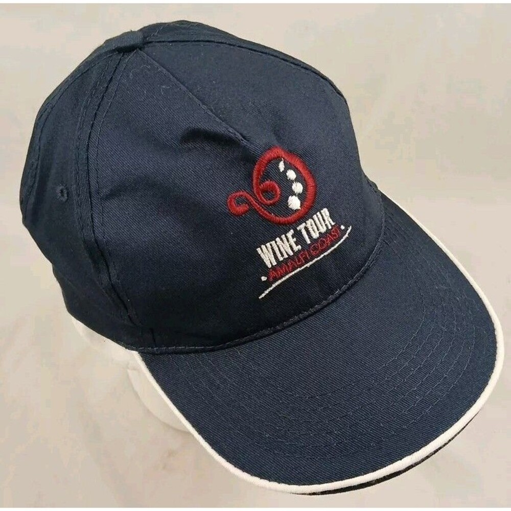 Amalfi Coast Wine Tour Italy Navy Blue Adjustable Strapback Hat/Cap-EXCELLENT!